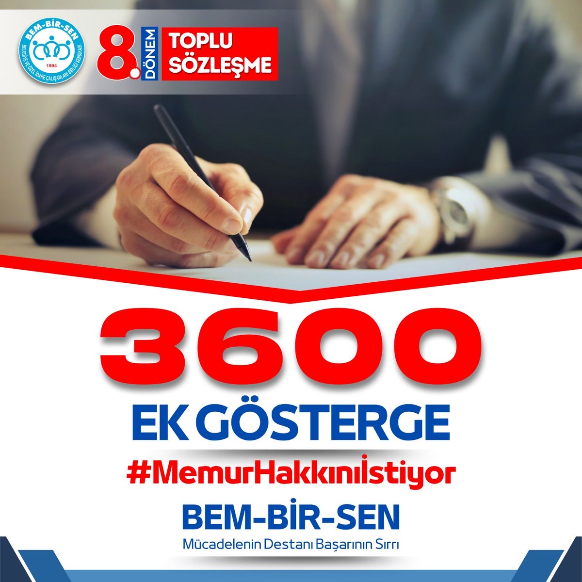 Memur 1.Dereceye 3600 Ek Gösterge istiyor. 

#TeklifYenilensin #MemurHakkınıİstiyor