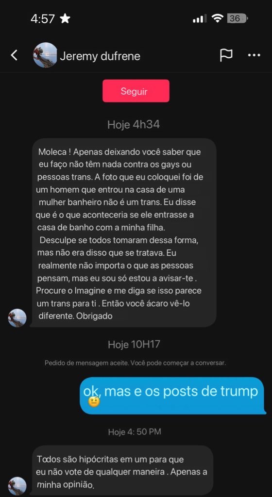 🚨Jeremy Dufrene, marido de Lana Del Rey, negou ser transfóbico e afirmou que sua publicação foi tirada de contexto e complementou que não VOTOU NO TRUMP