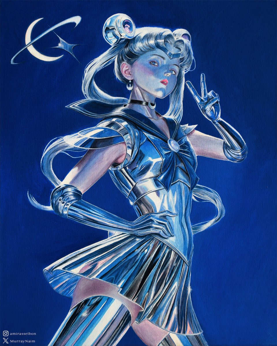 MurrayNaim's tweet photo. 🌘 ~ Sailor Chrome ~ 🌒 Acrylics on canvas 40 x 50 cm - 2025
#SailorMoon #Chrome #chromepunk #y2k #y2kfashion https://t.co/PphNrfnQdq