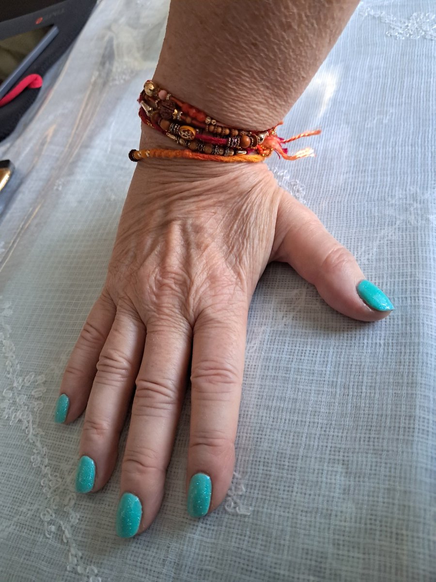 Glittery, summery light turqouise nails...#feelgood #selfcare #confidence #mentalhealthmatters