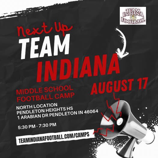 <a href="/Blitz_OTH/">Blitz</a> I could use some help getting the word out in the 260 for middle school kids to try out for Team Indiana Football. The North needs to represent so it’s not all central Indiana kids