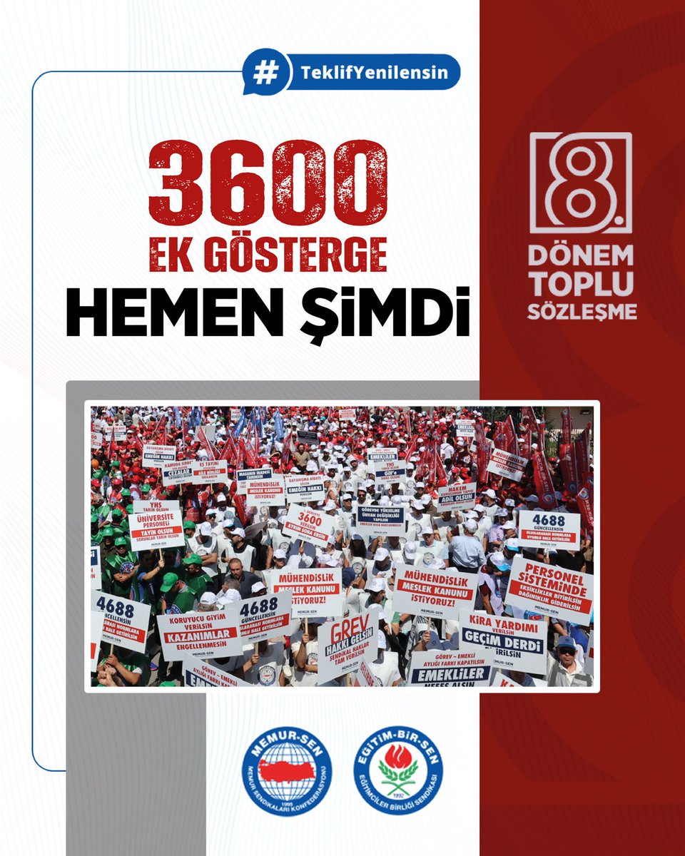 Eğitim ve bilim hizmet kolu çalışanlarının sesi duyulsun 

#TeklifYenilensin