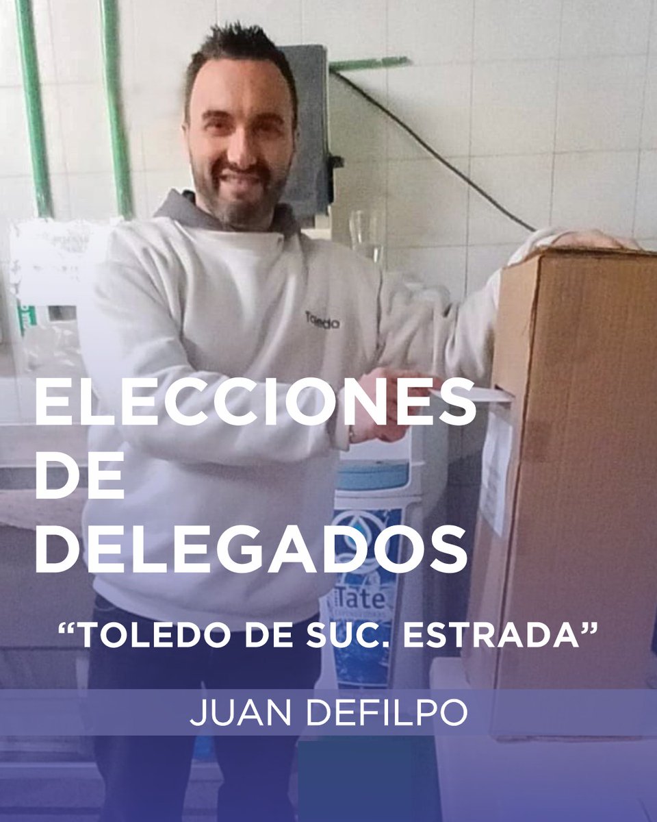 SECZAcomercio's tweet photo. 𝐄𝐋𝐄𝐂𝐂𝐈𝐎𝐍𝐄𝐒 𝐃𝐄 𝐃𝐄𝐋𝐄𝐆𝐀𝐃𝐎

En Supermercados Toledo, sucursal Estrada, se renovó el mandato de Juan Defilpo, quien seguirá defendiendo los derechos de sus compañeros como delegado.

¡Felicitaciones! La unidad hace la fuerza ✊👏 https://t.co/RDGTCnYAll