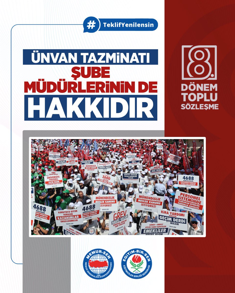 Eğitim ve bilim hizmet kolu çalışanlarının sesi duyulsun #TeklifYenilensin