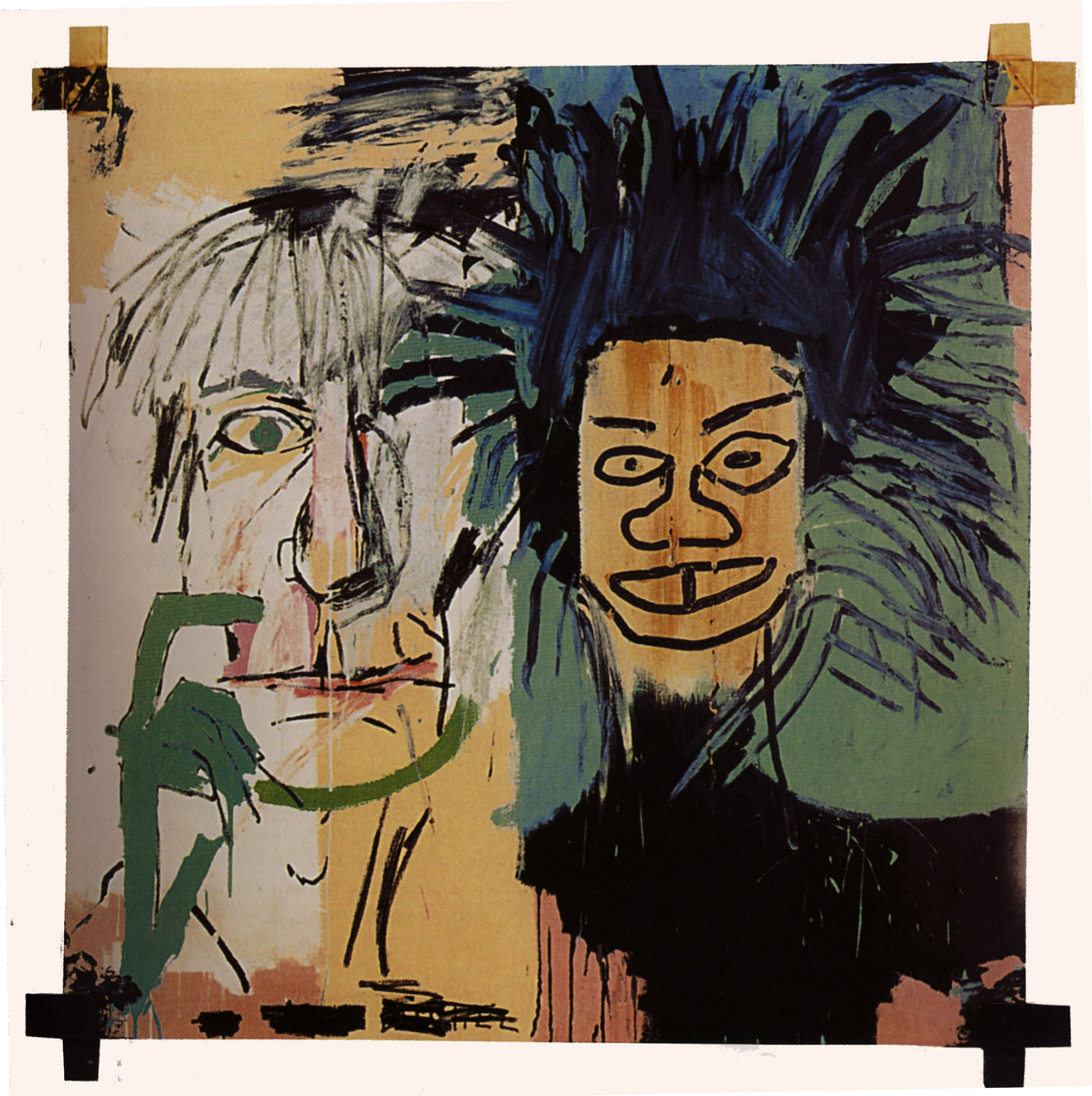 artistbasquiat's tweet image. Dos Cabezas, 1982 #artbots #basquiat