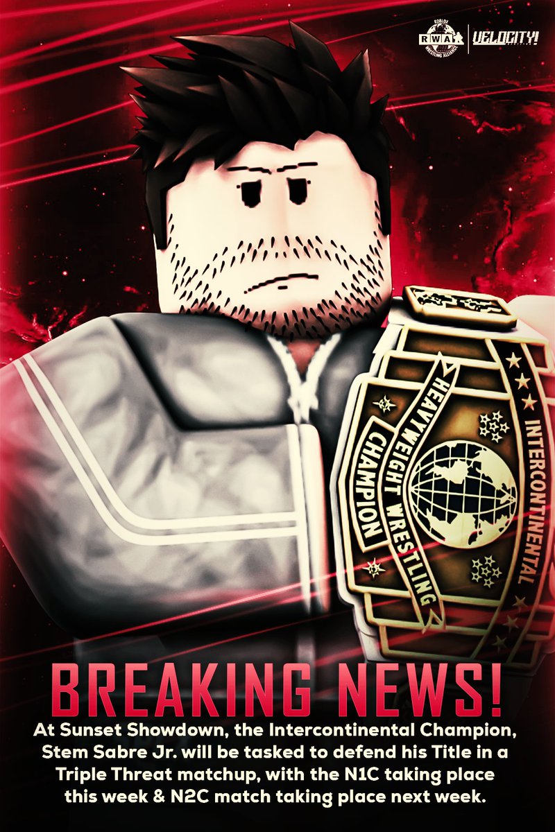 VELOCITY! Wrestling (@velocity_rw) on Twitter photo ๐จ // ๐ฉ๐น๐ฌ๐จ๐ฒ๐ฐ๐ต๐ฎ ๐ต๐ฌ๐พ๐บ
---
<a href="/StemRW/">stem</a> now looks to SUNSET SHOWDOWN, where he'll defend his Intercontinental Championship in a TRIPLE THREAT match!
---
With the N1C match happening THIS WEEK & N2C next Sunday, who'll be able to punch their ticket to meet with the wizard? ๐จ // ๐ฉ๐น๐ฌ๐จ๐ฒ๐ฐ๐ต๐ฎ ๐ต๐ฌ๐พ๐บ
---
<a href="/StemRW/">stem</a> now looks to SUNSET SHOWDOWN, where he'll defend his Intercontinental Championship in a TRIPLE THREAT match!
---
With the N1C match happening THIS WEEK & N2C next Sunday, who'll be able to punch their ticket to meet with the wizard?