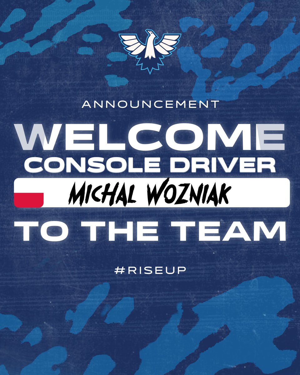 International Racing Team (@team_irt) on Twitter photo 📝Signing | <a href="/IRT_Michal/">Michał Wozniak</a>
🔹POLSKA GUROM🦫
🔹We are happy to welcome Michal Wozniak to the console team😍
🔹The young Polish talent will undoubtably improve a lot with our help📈
Welcome to IRT, Michal💙 📝Signing | <a href="/IRT_Michal/">Michał Wozniak</a>
🔹POLSKA GUROM🦫
🔹We are happy to welcome Michal Wozniak to the console team😍
🔹The young Polish talent will undoubtably improve a lot with our help📈
Welcome to IRT, Michal💙