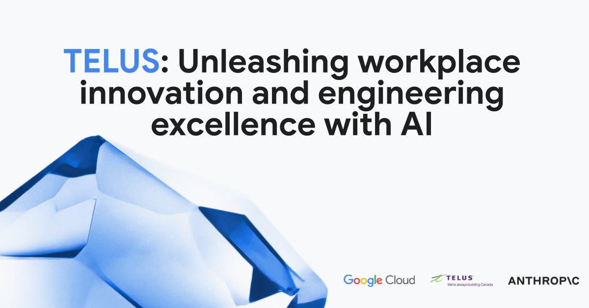 🎯 <a href="/TELUS/">TELUS</a> needed to bring #genAI to 57,000+ employees securely. Its solution? An in-house platform, Fuel iX, built on Google Cloud's Vertex AI that provides a single gateway to 40+ models, including <a href="/AnthropicAI/">Anthropic</a>'s Claude.  See how they did it → goo.gle/45yLENX.