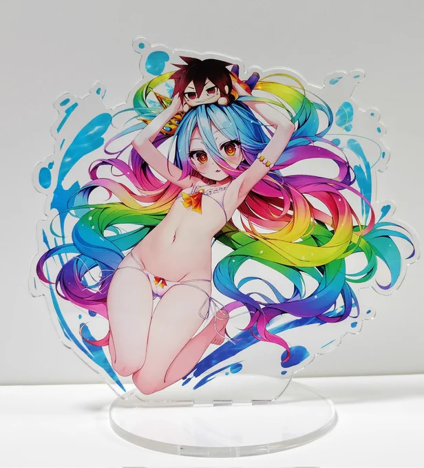 C106で頒布予定の新グッズ達になります! アクスタは13cm×14cmでなかなかな大きさあります 色味も綺麗に出てます! #C106