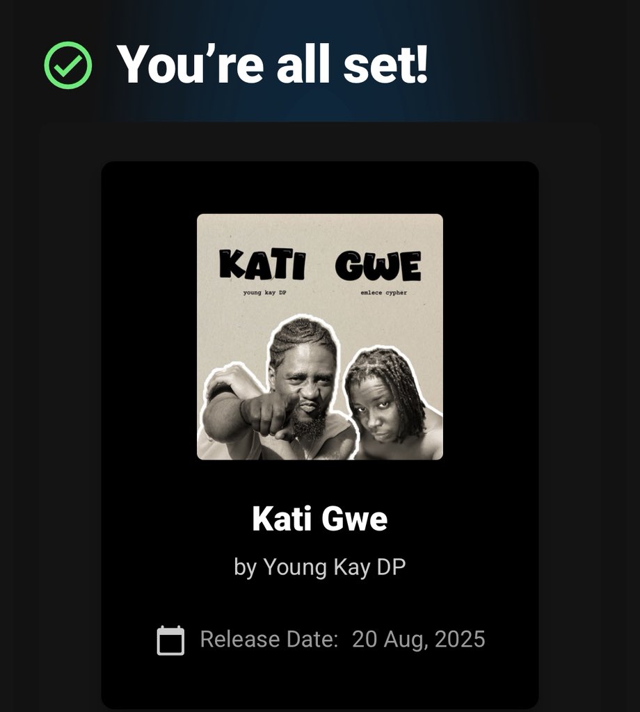 On The 20th-Aug-2025.. The Banger Will Be Officially Out Fam 💯🕺🔥   #katigwe