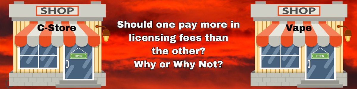 Should vape shops pay many $$$$ (as in thousands!) more in nicotine licensing fees than c-stores? 
skipscorner.substack.com/p/should-vape-…
That is one of many topics covered in this week's Thinking 'bout THR Newsletter.