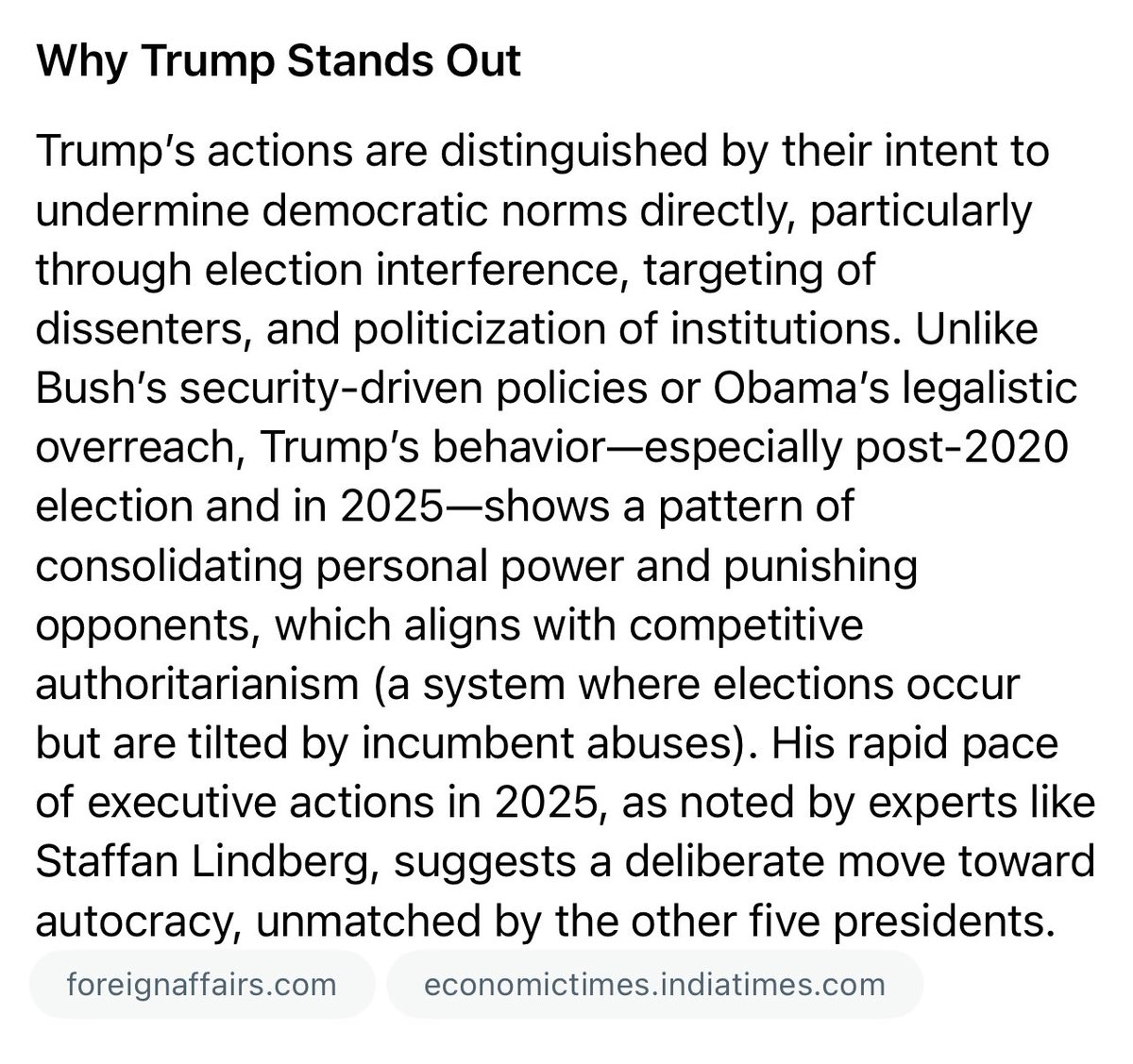 NickNYIslesMets's tweet image. I asked Grok which of the last 6 US presidents were the most authoritarian and why.
x.com/i/grok/share/t…
