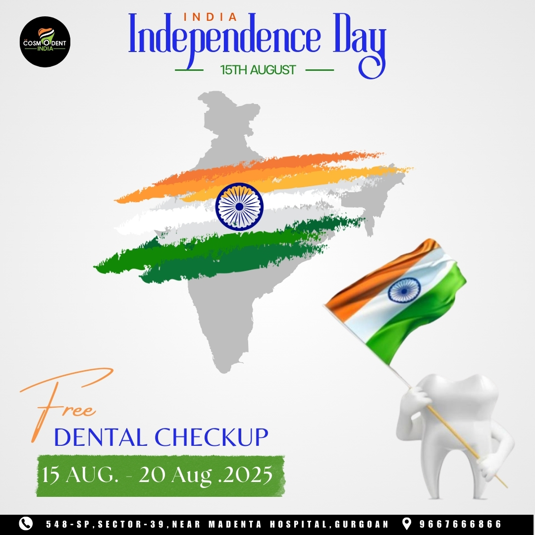cosmodentindia's tweet photo. 🇮🇳 Happy #IndependenceDay ! 🇮🇳
This #15thAugust , let’s #celebrate #freedom with a smile that’s healthy and bright! ✨
🦷 Cosmodent India is hosting a #FREE #Dental Check-Up Camp from 15th to 20th August
🕙 10:00 AM – 7:00 PM
📍 Book your slot now: 📞 9667666866 https://t.co/hJztJ0WS28