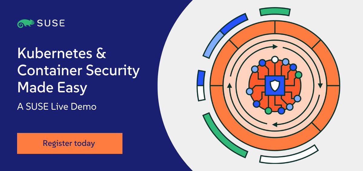 Discover easy ways to secure your #Kubernetes workloads! Join #SUSE experts Aug 19 for a live demo of #SUSESecurity. Build your org’s perfect security strategy.
👉 Register now okt.to/DELBdA
#ContainerSecurity #DevSecOps #SUSE #KubernetesTraining #CloudNativeSecurity