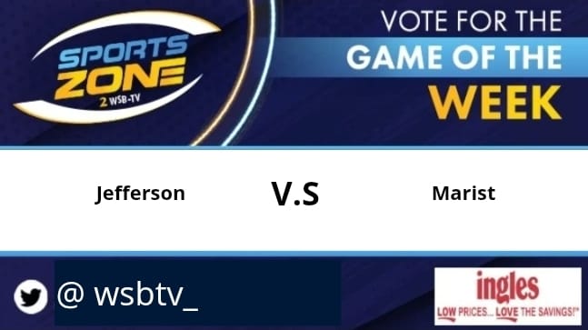 WSB-TV sports (@wsbtv_) on Twitter photo GAME of the week
<a href="/JeffersonFootba/">Jefferson Football</a> 🆚 <a href="/MaristRecruits/">Marist Football Recruits</a>
Friday, August 15 @ 7:30pm.
Come support your favorite team.
Watch Here: s.id/wsb-tv
<a href="/K_Hardy14/">Kyle Hardy</a> <a href="/jordankperdue/">Jordan Perdue</a>
<a href="/dwaugh3/">Derek Waugh</a> <a href="/ParksK45/">Parks Kaiser</a> <a href="/JacksonCox26/">Jackson Cox</a> <a href="/1lyboom/">Jaden “Boom” Carey</a> <a href="/JudeNorden1/">Jude Norden 2026 LB</a> GAME of the week
<a href="/JeffersonFootba/">Jefferson Football</a> 🆚 <a href="/MaristRecruits/">Marist Football Recruits</a>
Friday, August 15 @ 7:30pm.
Come support your favorite team.
Watch Here: s.id/wsb-tv
<a href="/K_Hardy14/">Kyle Hardy</a> <a href="/jordankperdue/">Jordan Perdue</a>
<a href="/dwaugh3/">Derek Waugh</a> <a href="/ParksK45/">Parks Kaiser</a> <a href="/JacksonCox26/">Jackson Cox</a> <a href="/1lyboom/">Jaden “Boom” Carey</a> <a href="/JudeNorden1/">Jude Norden 2026 LB</a>