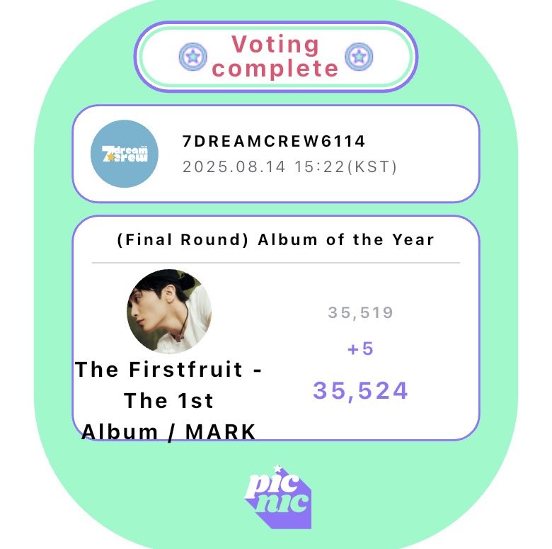 DREAMzens‼️

Have you voted for MARK for Album of the Year at JMA today? 💿✨
Don't forget to screenshot your Muniverse web voting proofs and upload them to our drive 👇

📍 Vote: muniverse.io/votehome
📌 Proof upload: drive.google.com/drive/folders/…

We can also vote