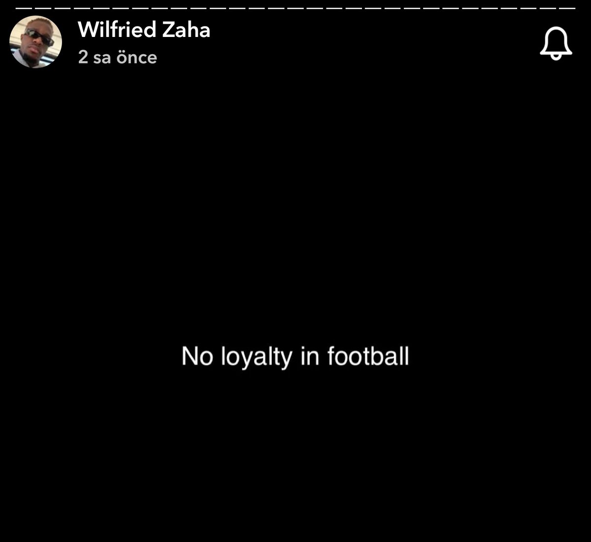 Wilfried Zaha: "Futbolda sadakat yoktur."