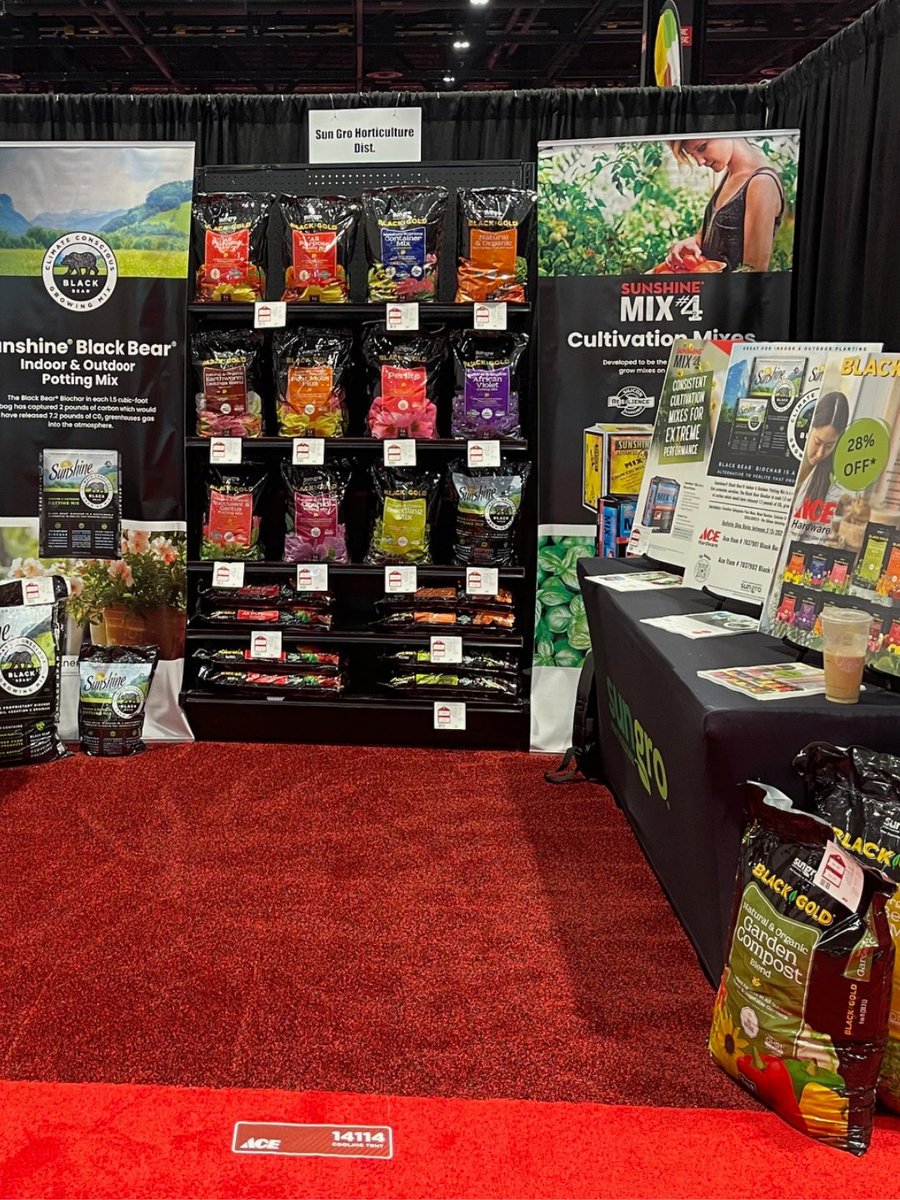 blackgoldsoil's tweet image. Sun Gro® is having an amazing time at the ACE Hardware® Fall Convention from August 12–15! 🍂 There is still one more day to visit our booth. We invite you to stop by, say hello, and share in the excitement.
#FallGardening #Showtime #AceHardware #SunGro