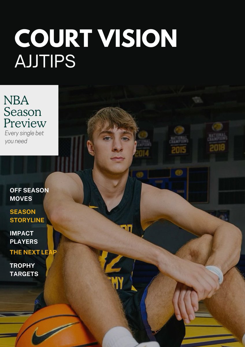 🚨NBA SEASON PREVIEW IS OUT 🚨

Join here for the NBA season preview; 33,000 WORDS full of insight and bets to take WITH a list of my outrights taken with recommended stakes at the end 👀

👉 mymembers.io/ajjtips

It is entirely written, edited and created by myself so support