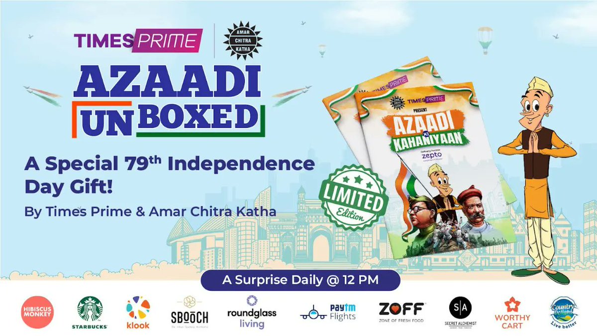 BestMediaInfo's tweet image. Times Prime launches ‘Azaadi Unboxed’ with Amar Chitra Katha and Tinkle 

bestmediainfo.com/mediainfo/medi… 

#Zepto #Tinkle #TimesPrime #AmarChitraKatha