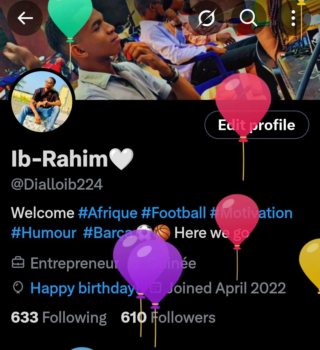 Dialloib224's tweet photo. It's my birthday 🎈🥳🥳

I follow back. https://t.co/hJ5OPIuZjR