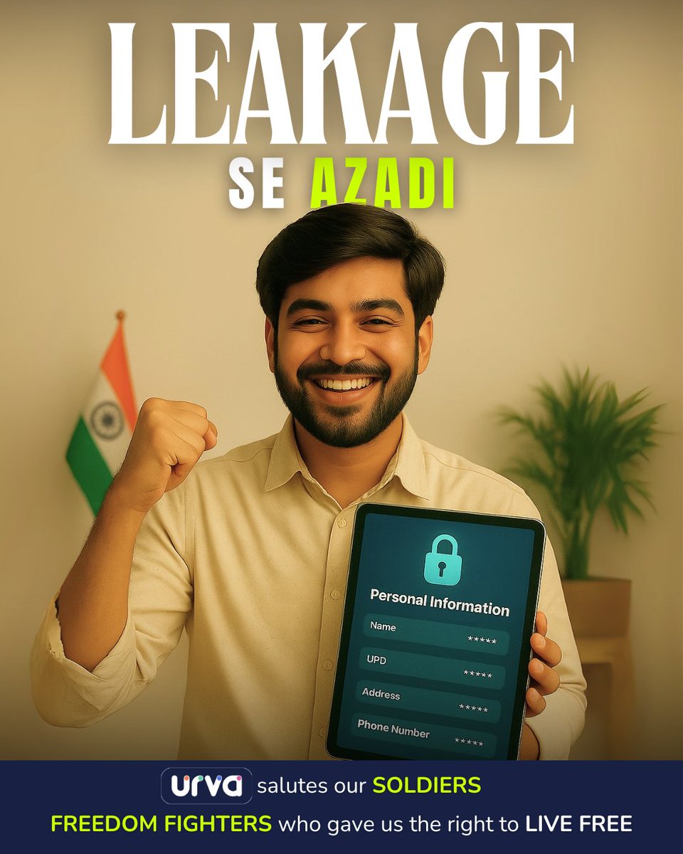helloURVA's tweet photo. Lead loss. High attrition. Confidential contacts leaking out.

These aren’t just problems — they’re silent revenue killers.

What if every lead was tracked, secured, and untouchable even if a team member leaves?

We’ve locked it down — literally.

🔐 Find out how we do it: https://t.co/CTqhgkNt5j

#AzadiSeries #LeakageSeAzadi #FreedomAtWork