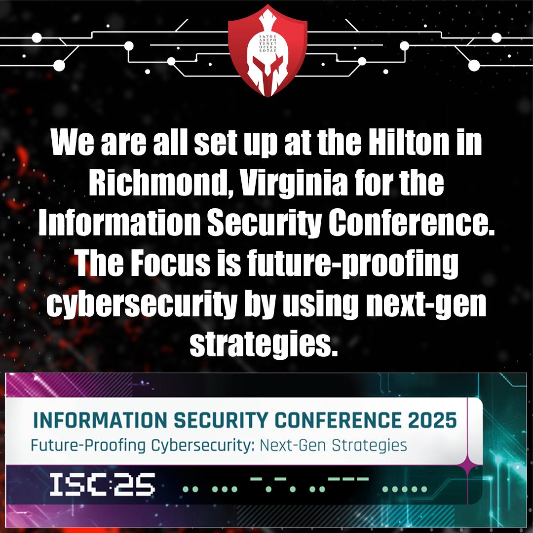 rotassec's tweet photo. We are set up and ready for the day at the Hilton out in Short Pump. #covis #cybersecurity #caisow https://t.co/dseSVWUjbl