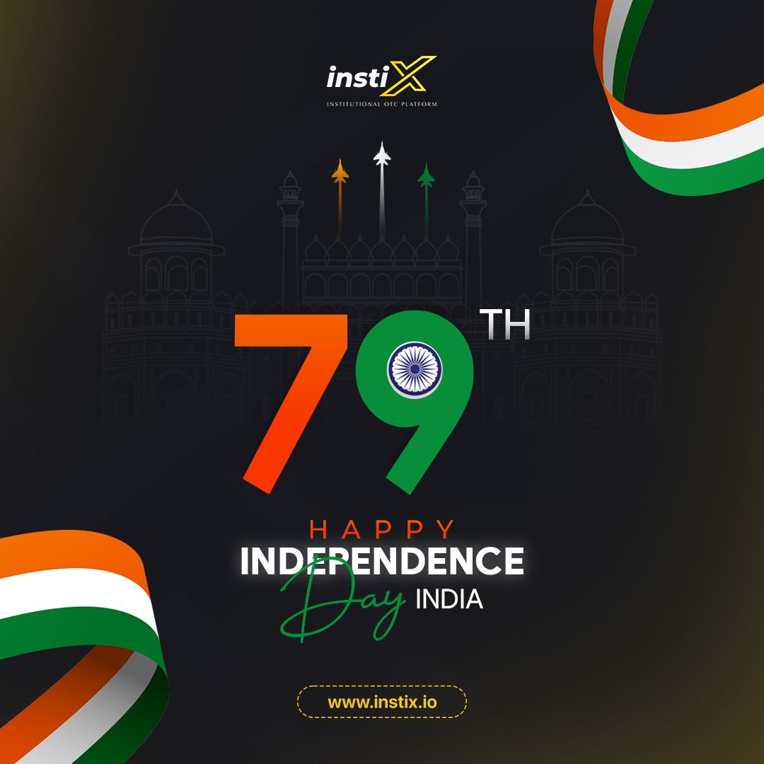 instixofficial's tweet photo. #IndependenceDay, a time to celebrate progress ✨, freedom 🕊️ &amp; building boldly 🇮🇳.

Here’s to vision, trust &amp; precision in every step forward.

 Happy 79th Independence Day! 🇮🇳🎆

#IndependenceDay2025 #FreedomToTrade #India https://t.co/leAabtvxAM
