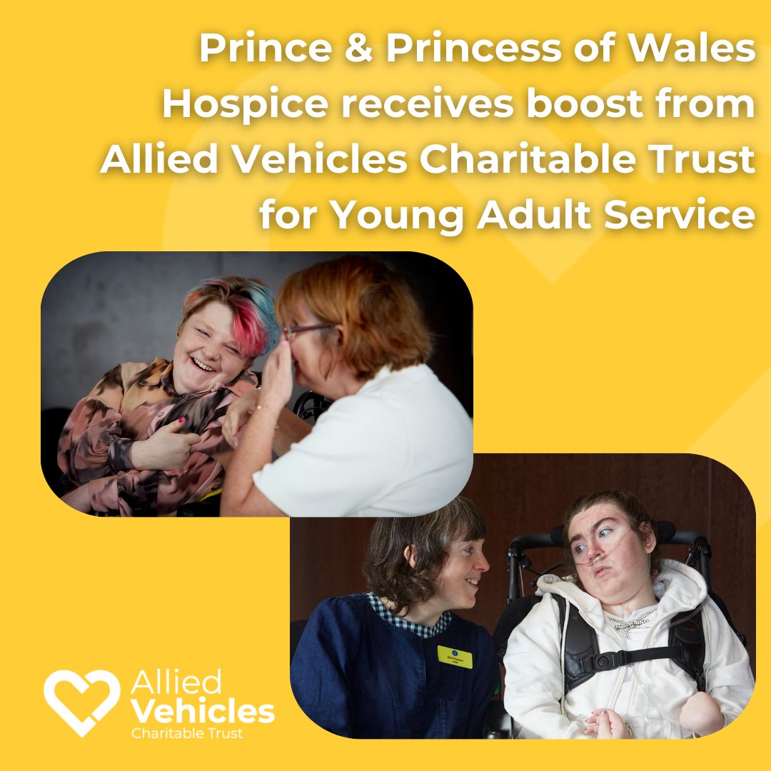 Allied Vehicles Group (@avgroupuk) on Twitter photo Young people living with life-limiting illnesses are receiving expert care, and the chance to build friendships and confidence, through a dedicated service at The Prince & Princess of Wales Hospice.
Read more: ow.ly/rBxq50WFShq
#AlliedFamily #WeMovePeople <a href="/PPWHospice/">The Prince & Princess of Wales Hospice</a> Young people living with life-limiting illnesses are receiving expert care, and the chance to build friendships and confidence, through a dedicated service at The Prince & Princess of Wales Hospice.
Read more: ow.ly/rBxq50WFShq
#AlliedFamily #WeMovePeople <a href="/PPWHospice/">The Prince & Princess of Wales Hospice</a>