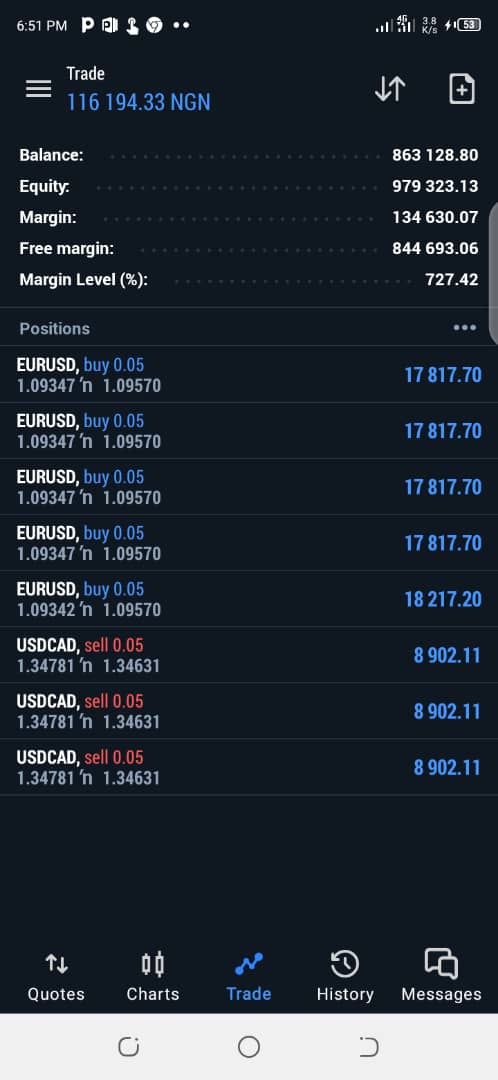 Naira account with 30k