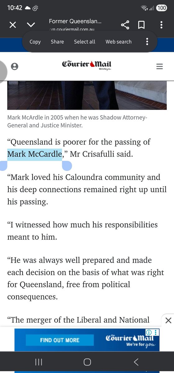 Hello <a href="/couriermail/">The Courier-Mail</a> 
The late Caloundra MP's name is wrong throughout this story...
😢