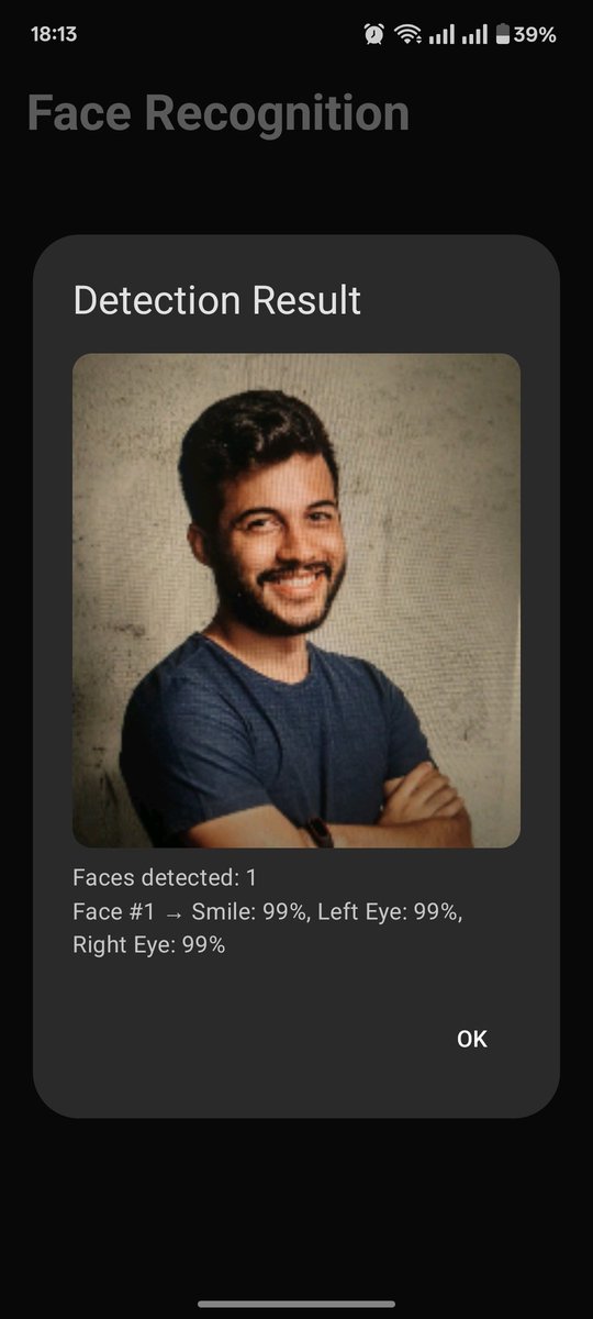 get_aksh's tweet photo. Just built a Face Recognition App using ML Kit + Jetpack Compose! 📸✨
Detect faces instantly and get details in a sleek UI — works like magic!
💻 Code : https://t.co/sPNusyTAGI
#AndroidDev #MLKit #JetpackCompose #AI https://t.co/C4lcdZ5gal
