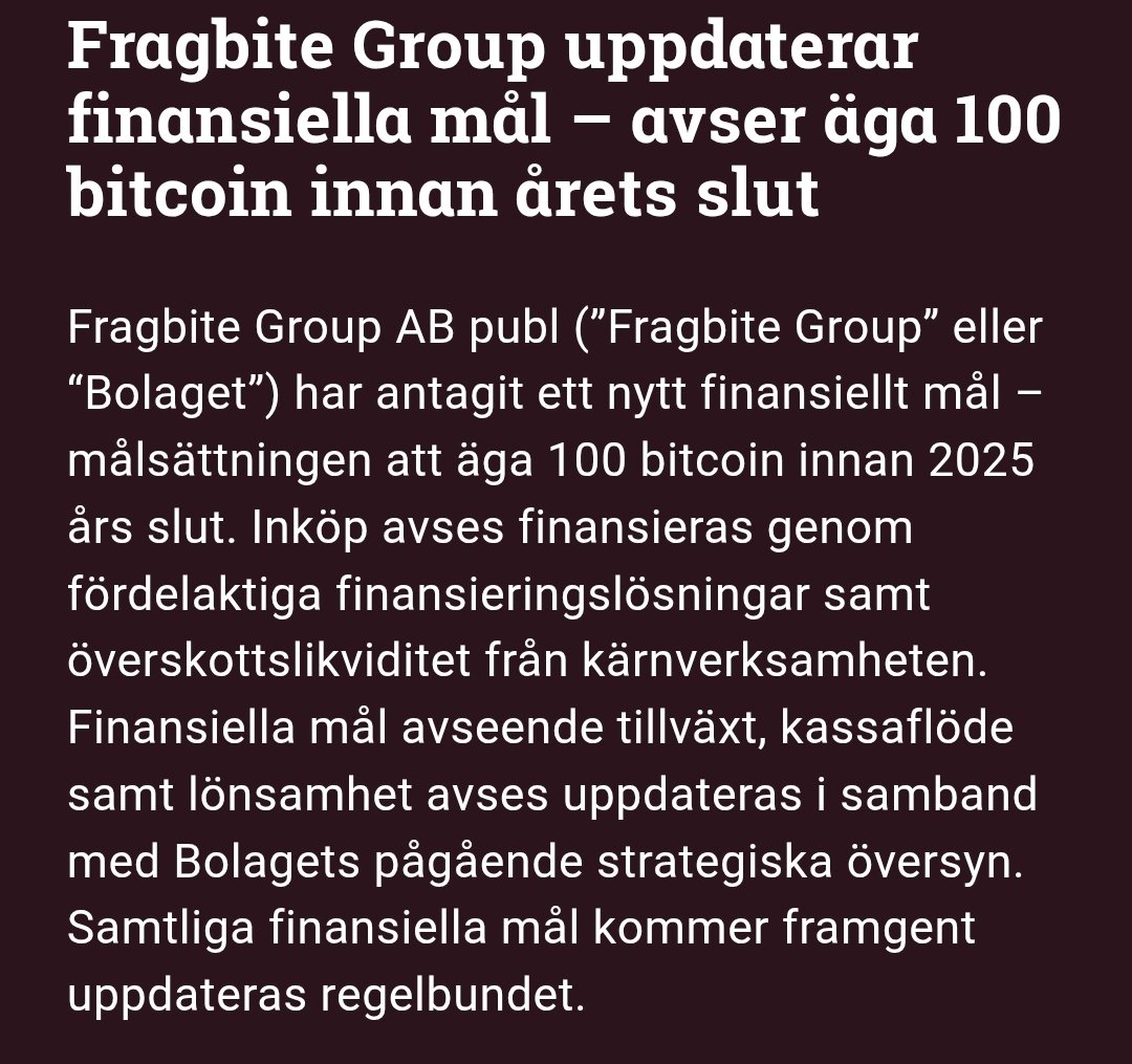 TureMasing's tweet photo. 93 till är ju härligt ambitiöst. Då blir Fragbite ett äkta treasury, mer än ett spelföretag med en kassahanteringsstrategi 🥰🥰🥰🤑🤑🤑 https://t.co/b0KcllFrvU