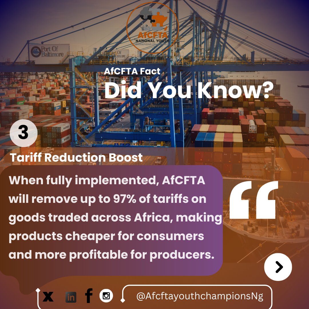 AfCFTAYouthNG's tweet photo. Africa is the world’s youngest continent : with 75% of its people under 35. That’s over a billion young minds ready to innovate, trade, and transform the continent. The AfCFTA isn’t just an agreement, it’s a youth-powered revolution.
#YoungAfrica #TradeForChange, #AfCFTA @AfCFTA https://t.co/flKYqDfPUR