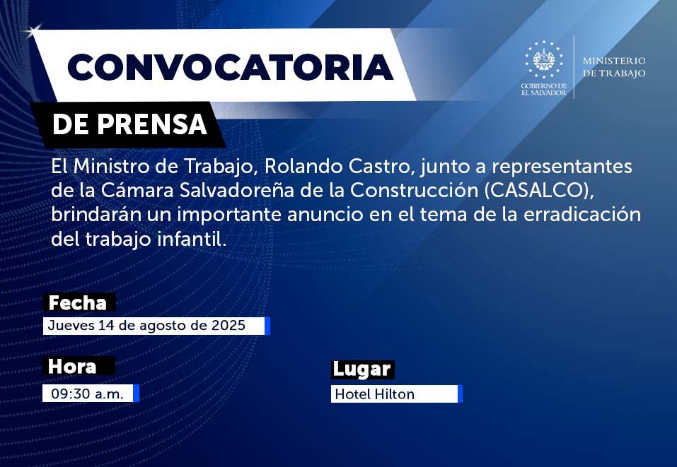 Están cordialmente invitados todos los medios de comunicación.

Erradicación del trabajo infantil construye el futuro de la sociedad.

Los niños deben ser niños.