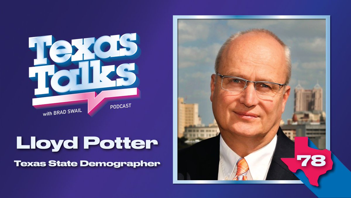 NEW EPISODE! Texas State Demographer Dr. Lloyd Potter joined Texas Talks to discuss Texas' growth projections, the impact on infrastructure, and redistricting.

<a href="/bradswail/">Brad Swail</a> #txlege #texastalks 

Full episode in the comments.