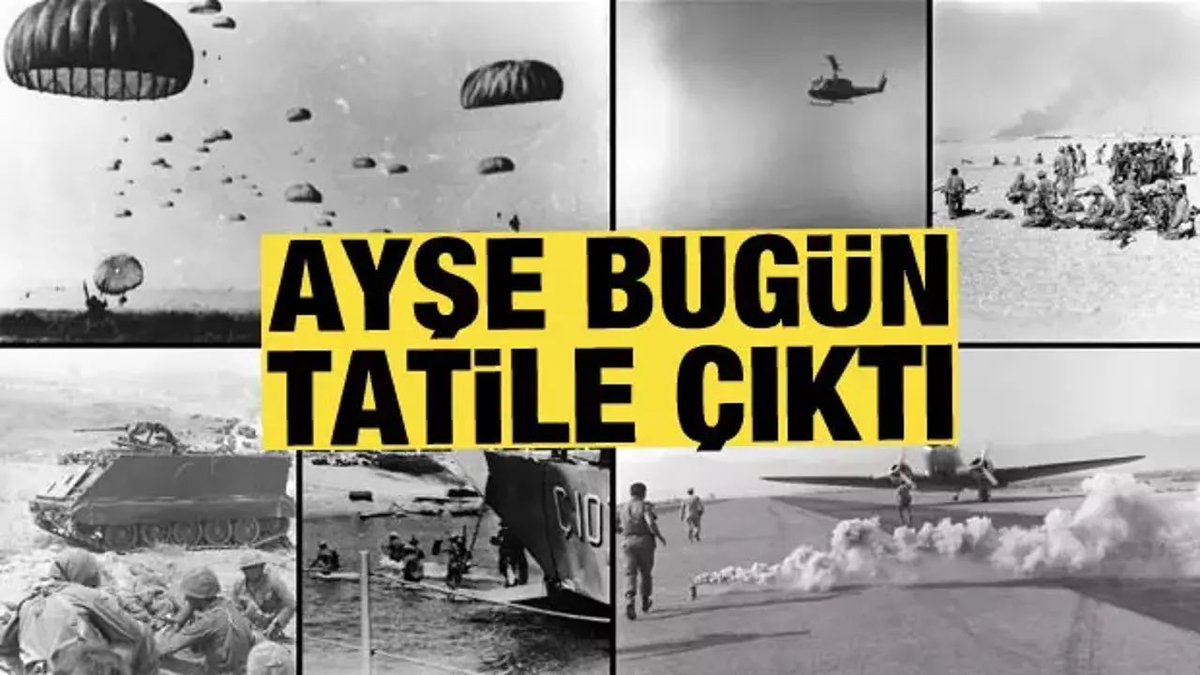 Tarihte Bugün: 14 Ağustos 1974. 

Ayşe Tatile Çıktı. 😉

II. Kıbrıs Barış Harekatı'nın 51. yıl dönümü kutlu olsun.