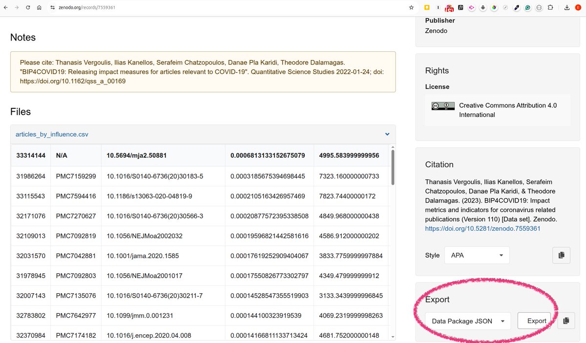 Great news! 🎉

You can now export datasets deposited on <a href="/ZENODO_ORG/">Zenodo</a> as Frictionless Data Package 📦

How cool is that?