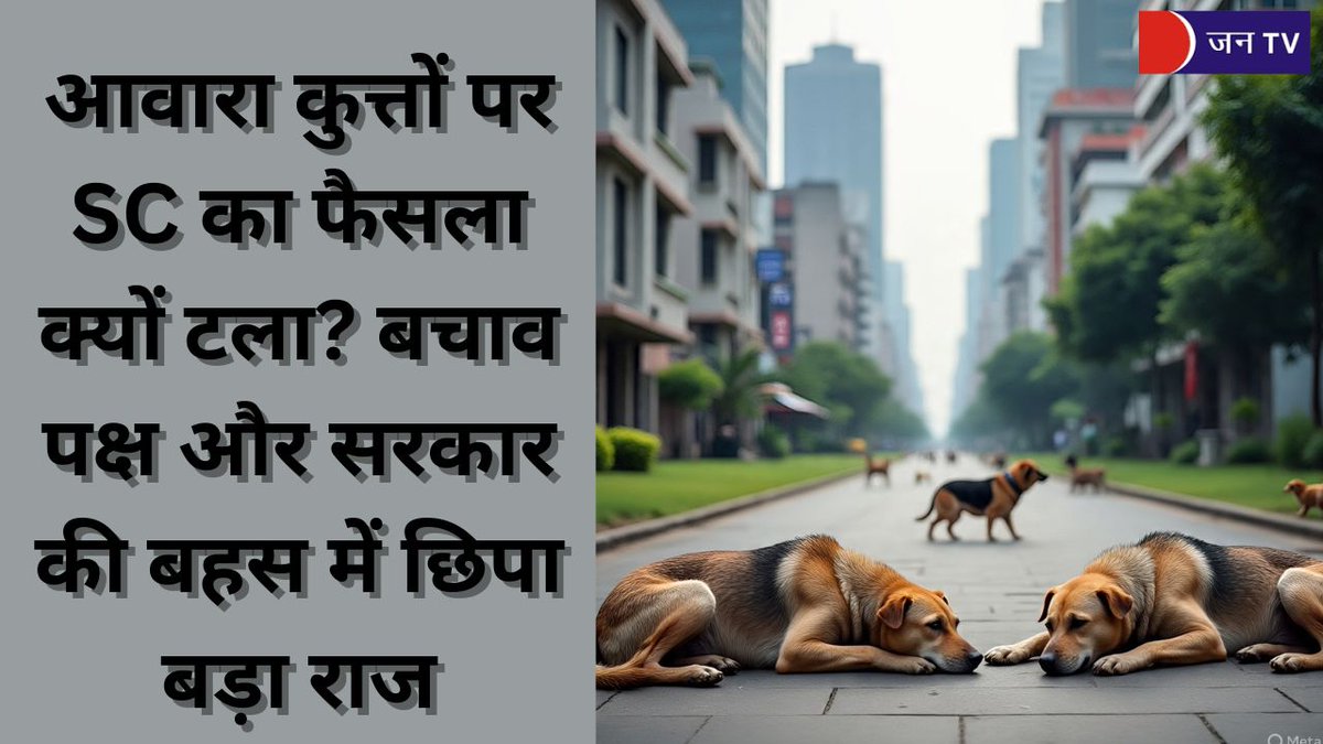 JANTV2012's tweet photo. आवारा कुत्तों पर SC का फैसला क्यों टला? बचाव पक्ष और सरकार की बहस में छिपा बड़ा राज | JAN TV
#StrayDogs #SupremeCourt #AnimalRights #SCVerdict #JusticePending #PublicSafety #AnimalWelfare #PetSafety #LegalBattle #Rescue #DogProtection #Controversy #LawAndOrder #SafetyFirst #AnimalJustice #WildlifeProtection #CourtCase #IndiaLaw @NDRFHQ @PMOIndia @MoHFW_INDIA @ndmaindia @bsi_moefcc @PetaIndia #jantv_hs
