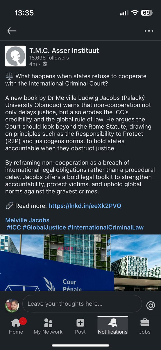 Check my link in my bio to read more about this glaring issue in the working methods of the International Criminal Court 
#law #internationallaw #internationalcriminalcourt #cooperation #newbook