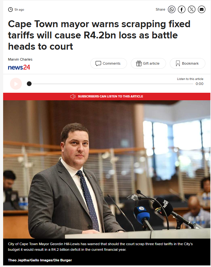 𝖡𝖠𝖡𝖠 𝖸𝖠𝖦𝖠 ®✞ (@recon1_za) on Twitter photo The R4.2 billion “budget crisis” Mayor <a href="/geordinhl/">Geordin Hill-Lewis</a> warns about, with all due respect, is not the Western Cape residents' problem. It’s the inevitable consequence of a national tax system that bleeds the Western Cape dry.
And here we have to simply say: NO!
Every year, Cape The R4.2 billion “budget crisis” Mayor <a href="/geordinhl/">Geordin Hill-Lewis</a> warns about, with all due respect, is not the Western Cape residents' problem. It’s the inevitable consequence of a national tax system that bleeds the Western Cape dry.
And here we have to simply say: NO!
Every year, Cape