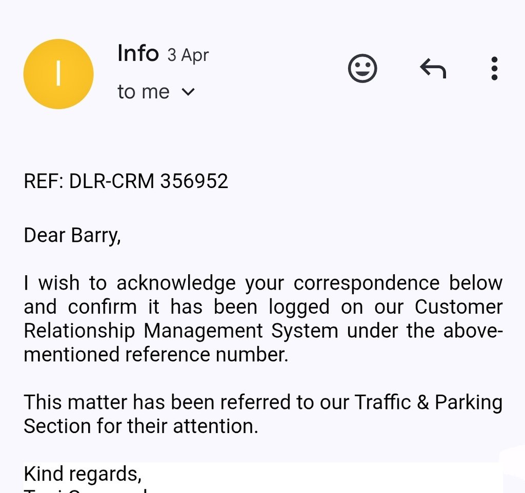 barryjamesbyrne's tweet image. @dlrcc... 5 months and still no answer to this request for urgently needed speed ramps on Brefini Road #dlrcc #brefiniroad #dunlaoghaire #traffic