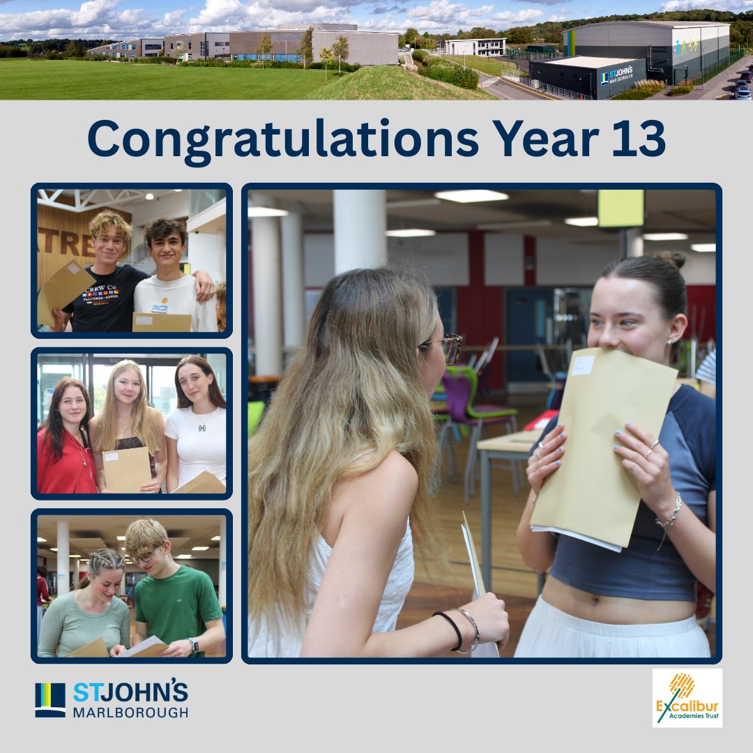 StJohnsMarlb's tweet photo. 🎉 A-Level Results 2025 🎉
21% A*–A | 75% A*–C | 40% Distinction/Distinction* in applied courses.
So proud of our students – good luck in your next chapter! 💙
#ALevelResults #ProudSchool #StJohnsMarlborough @ExcaliburAT https://t.co/C9xwOkQpWR