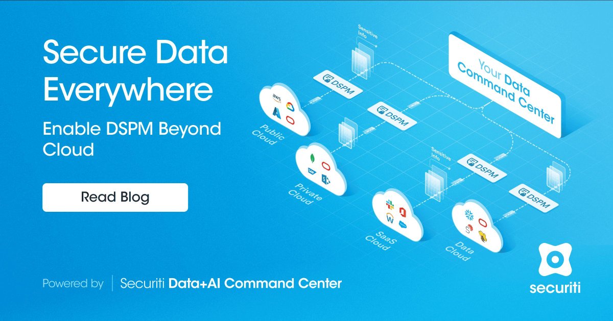 SecuritiAI's tweet photo. 🔒 Ensure your #sensitivedata is secure everywhere—cloud, on-prem, SaaS, streaming. Discover how to protect your data with a unified Data Command Center and #DSPM. Read our blog! 🔗 https://t.co/qI7u00bf41
#DataStreaming #DataInMotion #DataRisks #DataSecurity https://t.co/VcBaO7KVIo