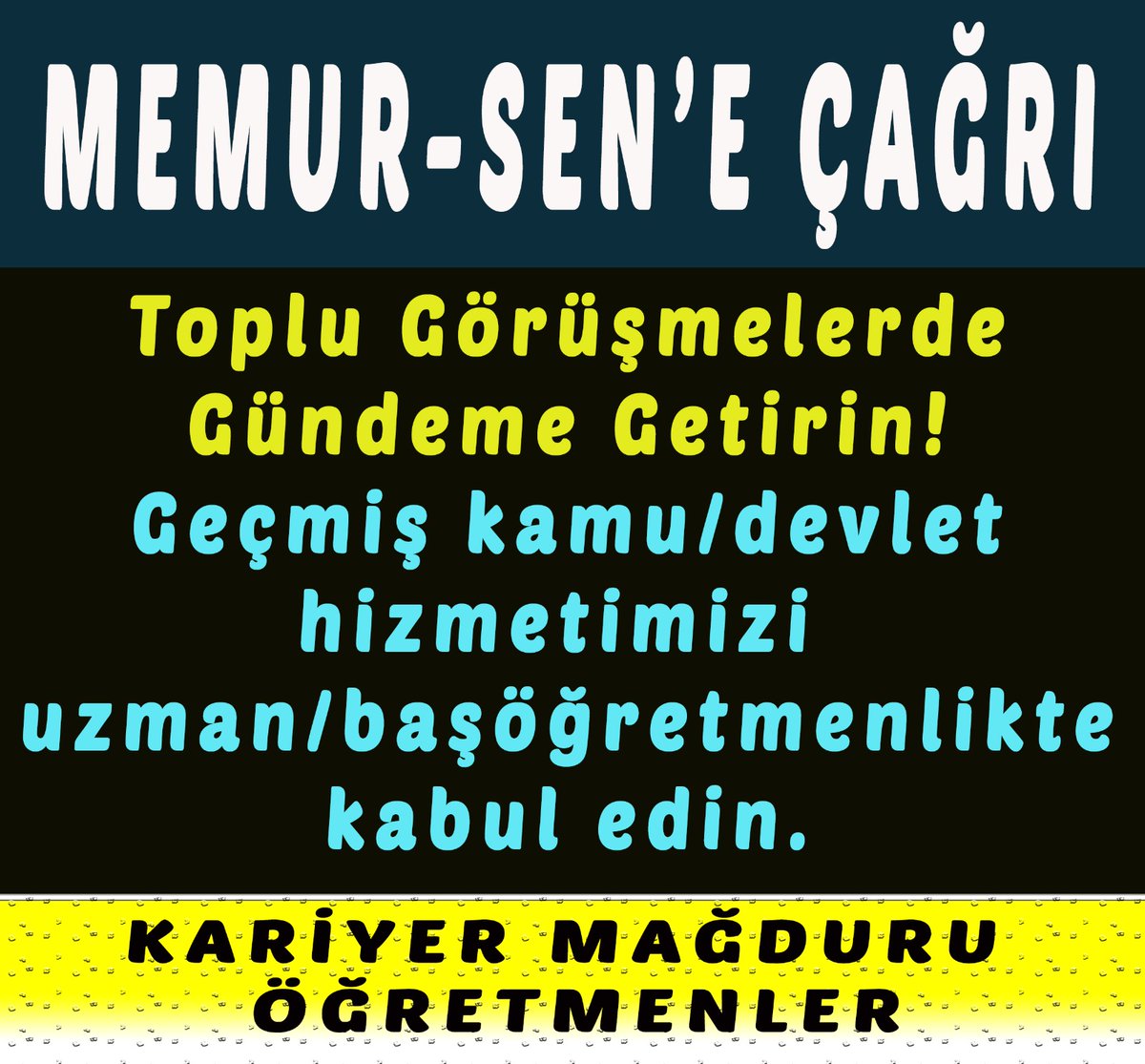 <a href="/_aliyalcin_/">Ali YALÇIN</a> <a href="/Zengingurkan/">Gürkan Zengin</a> <a href="/ekoltvv/">.</a> #KariyerMağduruÖğretmenler <a href="/_aliyalcin_/">Ali YALÇIN</a> <a href="/Zengingurkan/">Gürkan Zengin</a> <a href="/ekoltvv/">.</a>