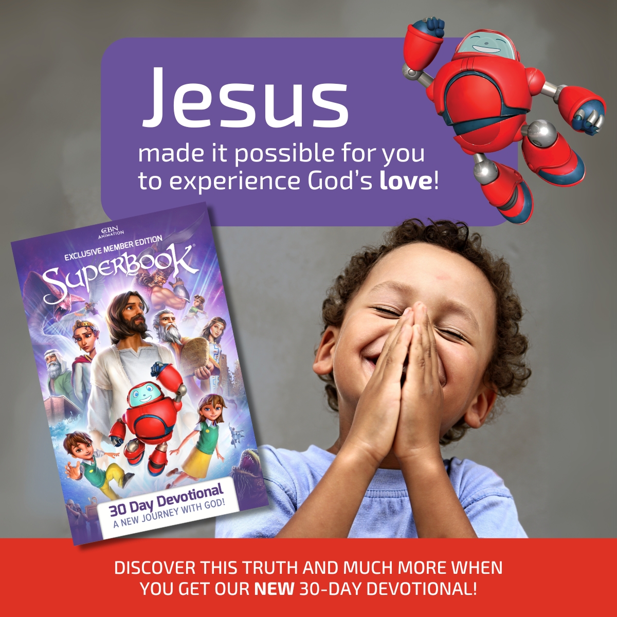 Grow your children's faith! ❤️ 

Start the new school year with Superbook's 30-day devotional "A New Journey with God", filled with daily Scripture and prayers.

Get it here: go.cbn.com/uiF8q

#superbook #newschoolyear #backtoschool #family #faith #devotional #prayer