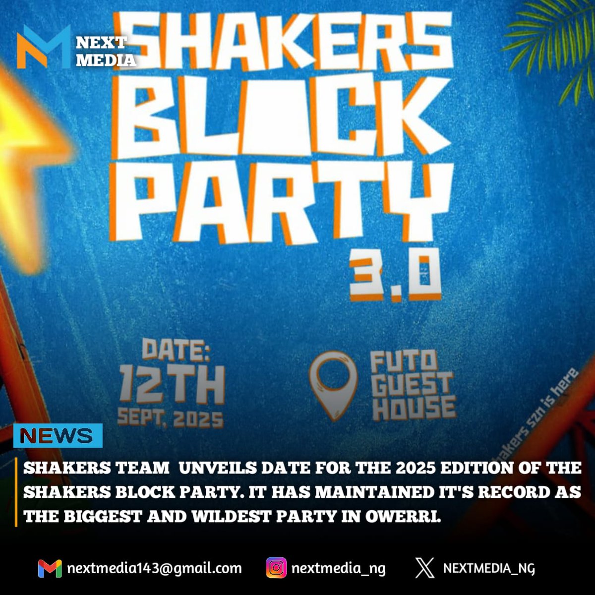 shakersblock's tweet photo. BIGGEST CREW IN OWERRI ANNOUNCES DATE FOR HIGHLY ANTICIPATED EVENT😱

Join the shakers group chat for more info
https://t.co/K570x67tYy

Join our channel for more information 
👇👇👇 https://t.co/v303k3cZQc