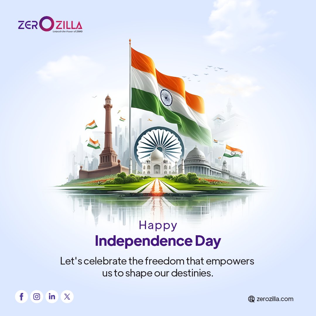 Zerozilla_com's tweet image. On this Independence Day, we celebrate not just the liberty we enjoy but the endless possibilities that come with it. Every step we take towards innovation, equality, and growth is a tribute to the freedom we’ve been given. 

#HappyIndependenceDay #Zerozilla