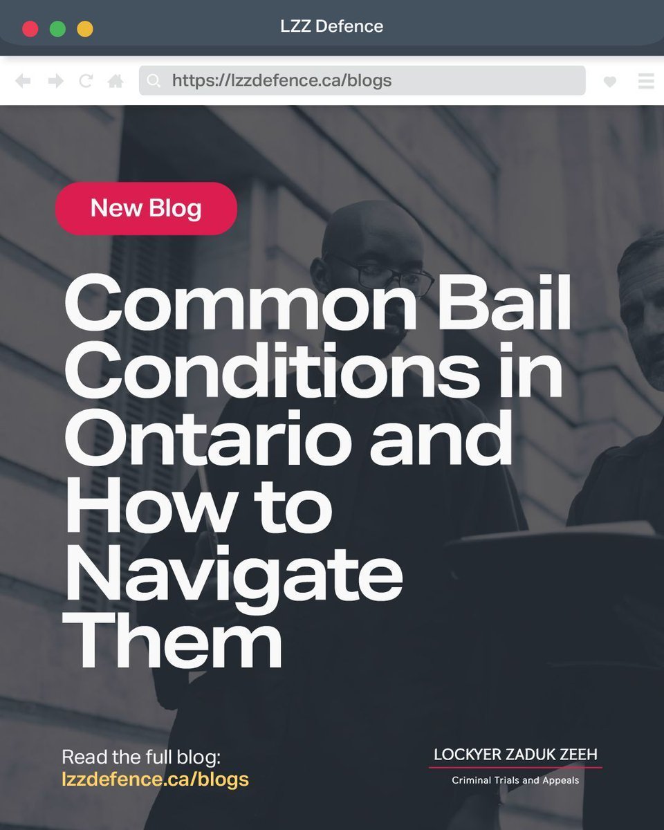 Lockyer Zaduk Zeeh (@lzzdefence) on Twitter photo Bail involves strict conditions like curfews and no-contact orders; even minor errors can lead to re-arrest. LZZ helps manage these conditions with clear explanations, surety support, legal modifications, and ongoing assistance. Learn more: buff.ly/yvkDMcx #BailConditions Bail involves strict conditions like curfews and no-contact orders; even minor errors can lead to re-arrest. LZZ helps manage these conditions with clear explanations, surety support, legal modifications, and ongoing assistance. Learn more: buff.ly/yvkDMcx #BailConditions