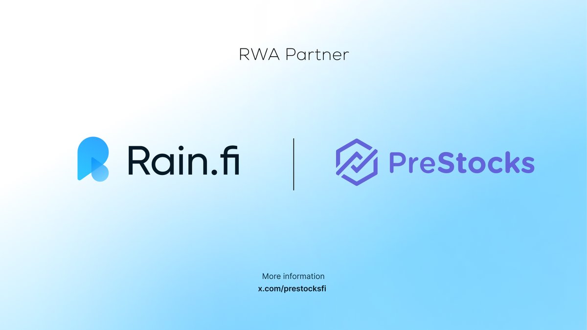 Internet Capital Market powered by Pre-IPO

We’re glad to announce a partnership with <a href="/PreStocksFi/">PreStocks</a>, a tokenized pre-IPO stocks issuer backed by Republic Capital

Powered by time-based loans, Rain provides liquidity and leverage solutions for assets launched by PreStocks